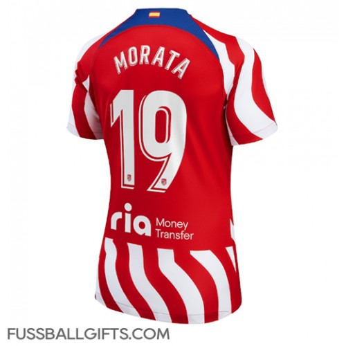 Atletico Madrid Alvaro Morata #19 Fußballbekleidung Heimtrikot Damen 2022-23 Kurzarm